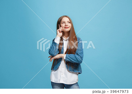 Young serious thoughtful teen girl. Doubt concept. Young serious thoughtful teen girl. Doubt concept. 39647973