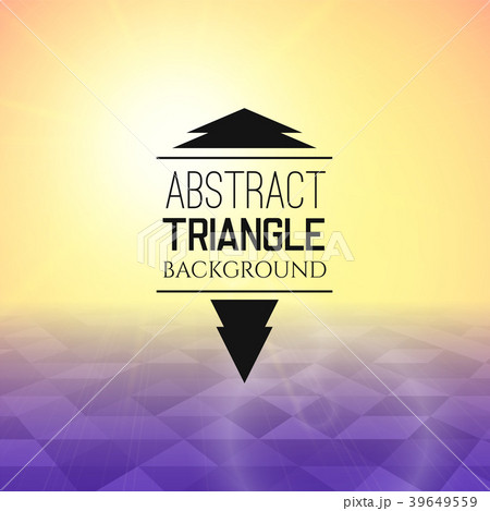 Abstract yellow sunset with purple triangle field Abstract yellow sunset with purple triangle field 39649559