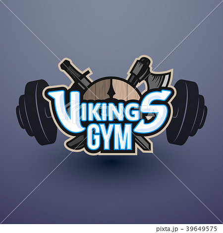 Vikings sport logo, vector emblem for gym 39649575