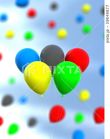 オリンピックイメージ　5つの風船 39649877