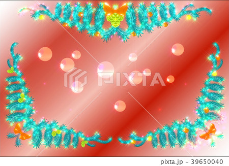 Christmas tree with red balls 39650040