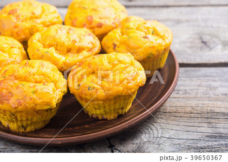 Homemade baked muffins with cheese Homemade baked muffins with cheese 39650367