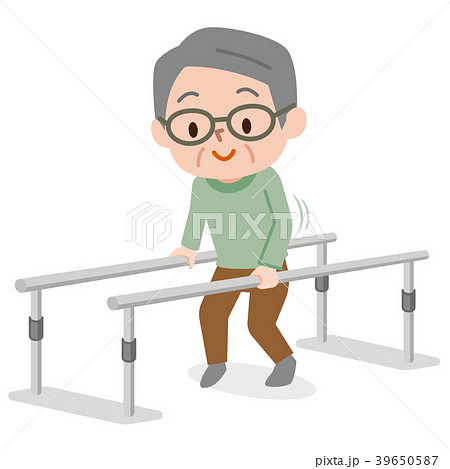 歩行訓練　シニア男性 39650587