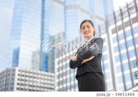 Confident Business Female Arm Crossing. Confident Business Female Arm Crossing. 39651469