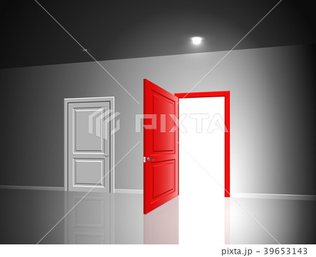 Light in a room through the open door; The choice between the two exits; Eps10 Light in a room through the open door; The choice between the two exits; Eps10 39653143