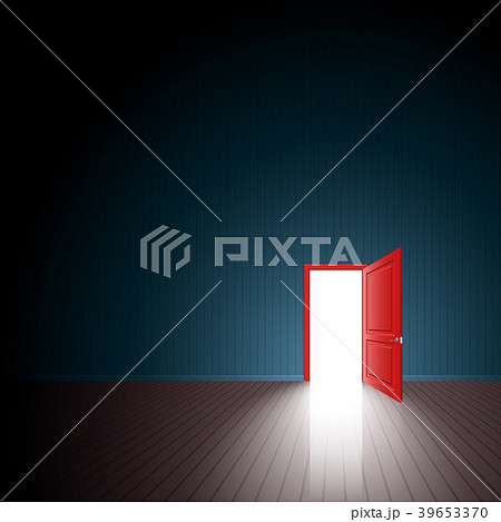The light through the open door; Go outside and freedom; The chance to reach the final ultimate goal; Eps10 39653370