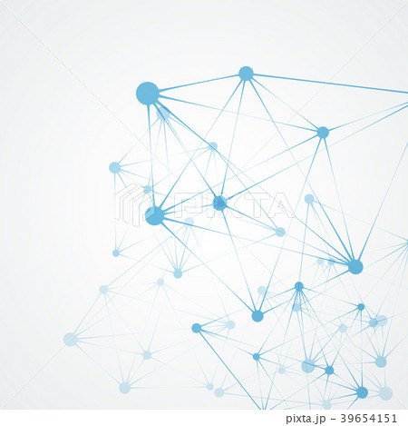 Abstract polygonal network shapes with connecting Abstract polygonal network shapes with connecting 39654151