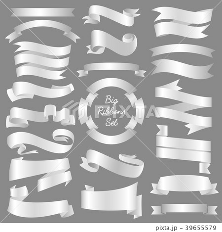 Ribbons banners, Illustration set and tape 39655579