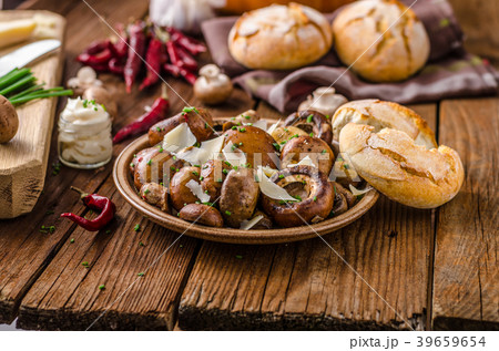 Mushrooms salad, parmesan and mayo Mushrooms salad, parmesan and mayo 39659654
