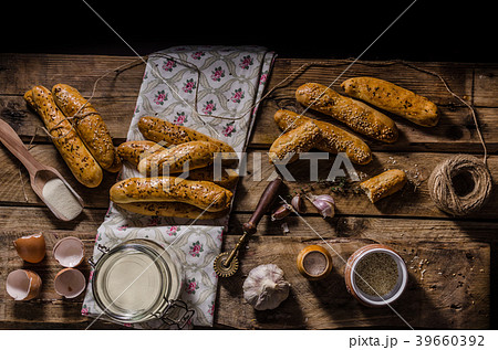 Home-baked bread sticks 39660392