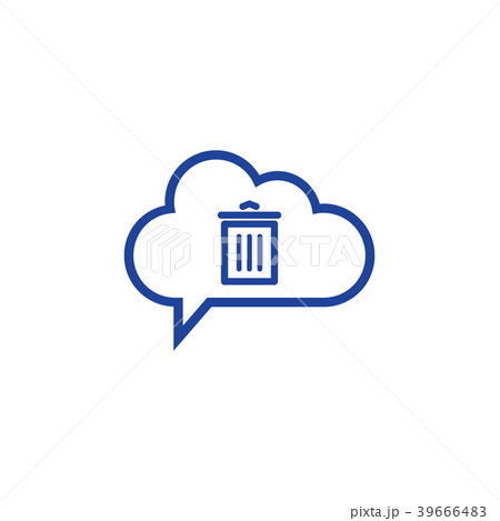 cloud trash Icon computing concept vector  39666483
