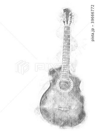 Colorful Guitar on Watercolor painting background Colorful Guitar on Watercolor painting background 39666772