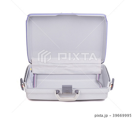 Grey suitcase isolated 39669995