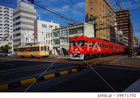伊予鉄道 大手町のダイヤモンドクロス 伊予鉄道 大手町のダイヤモンドクロス 39671792