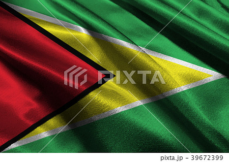 Cooperative Republic of Guyana national flag 3D il Cooperative Republic of Guyana national flag 3D il 39672399