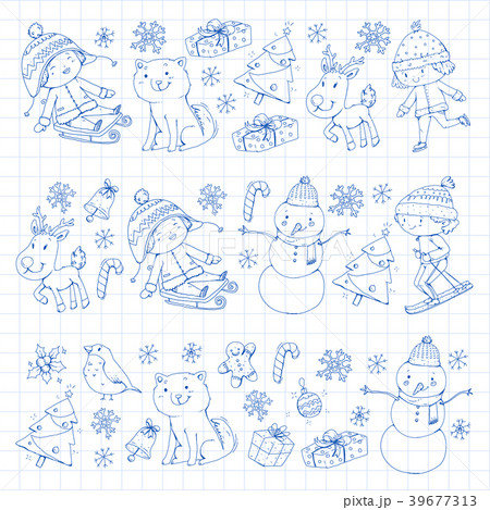 Merry Christmas celebration with children. Kids Merry Christmas celebration with children. Kids 39677313