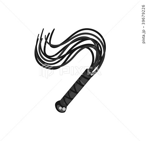 Black Leather Whip Fetish Stuff For Role Playingのイラスト素材