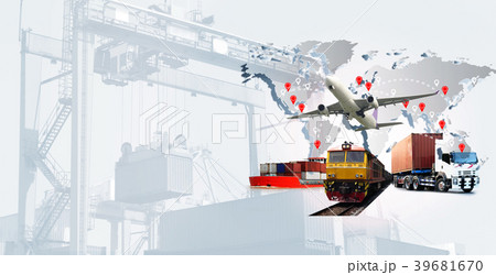 Transportation, import-export logistics concept Transportation, import-export logistics concept 39681670