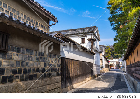 岡山県 倉敷美観地区 ノスタルジックな街並みの写真素材
