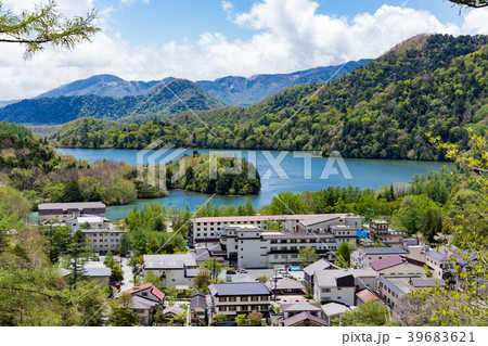 栃木県日光市　湯元温泉　俯瞰（5月） 39683621