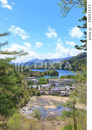 栃木県日光市　湯元温泉　俯瞰（5月） 39683623