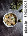Healthy drink with fresh leaves, lemon, honey and 39684008