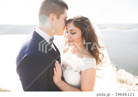 Happy and romantic scene of just married young 39686121