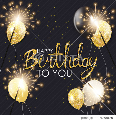 Abstract Happy Birthday Background Card Template 39690076