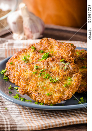 Potato pancakes fried 39694728
