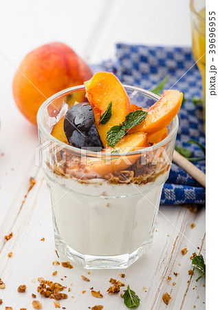 Greek yogurt with fresh fruit Greek yogurt with fresh fruit 39696955