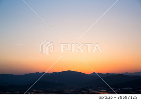 順天湾 日没 夕焼け 39697125