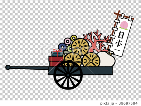 桃太郎的寶車 插圖素材 圖庫
