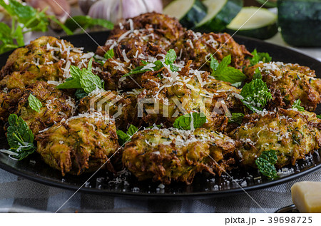 Courgette and Mint Fritters 39698725