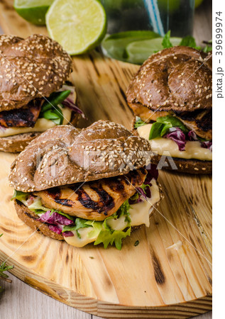 Teriyaki chicken sandwiches 39699974