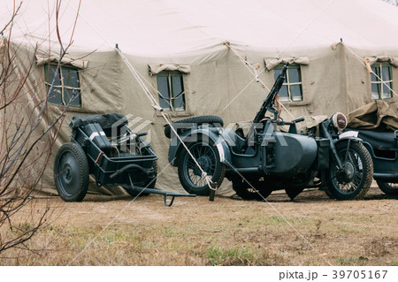Trophy Infantry Cart and Wehrmacht Motorcycle Trophy Infantry Cart and Wehrmacht Motorcycle 39705167