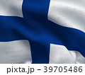 Finland flag on a fabric basis 39705486