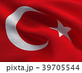 Turkey flag on a fabric basis 39705544