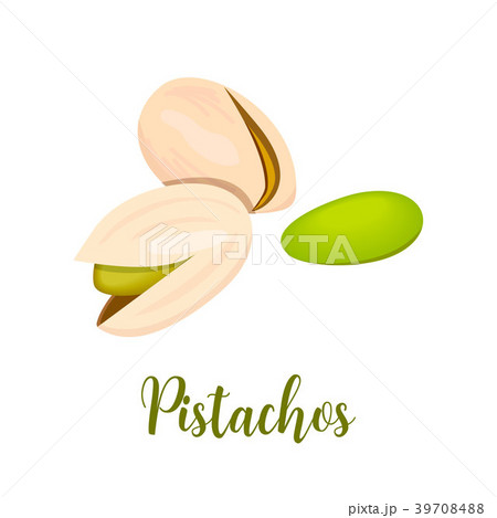 Pistachio nuts. Isolated on a white background 39708488