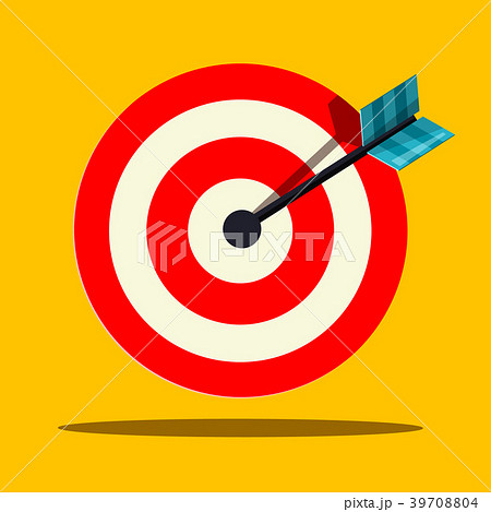 Target Icon. Vector Flat Design Illustration. 39708804