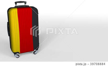 Traveler S Suitcase Featuring Flag Of Germanyのイラスト素材