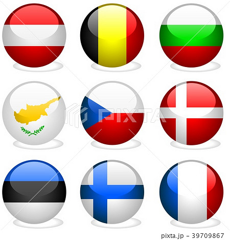 Europe Union Flag Buttons