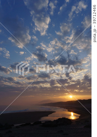 [愛知県]　大石海岸　ロングビーチ　夕陽 39712466