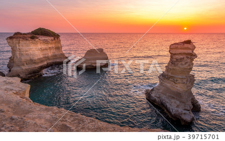 Italy, Santo Andrea cliffs in Puglia 39715701