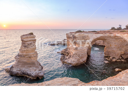 Italy, Santo Andrea cliffs in Puglia 39715702