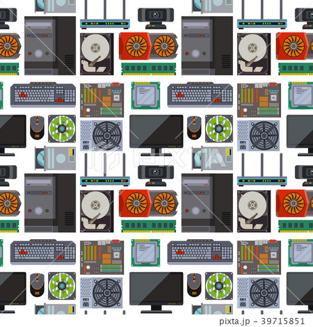 Computer Parts Network Component Accessoriesのイラスト素材