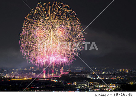 愛知県 豊田おいでんまつり花火大会の写真素材