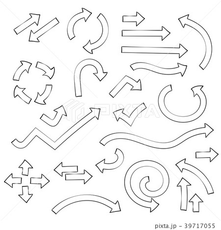 Outline arrows. Set of icons and icons combnations Outline arrows. Set of icons and icons combnations 39717055