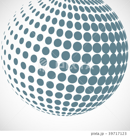 Vector halftone sphere design element 39717123