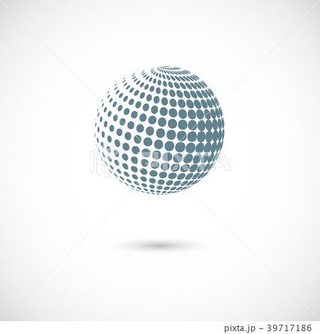 Vector abstract dotted halftone planetのイラスト素材 [39717186] - PIXTA