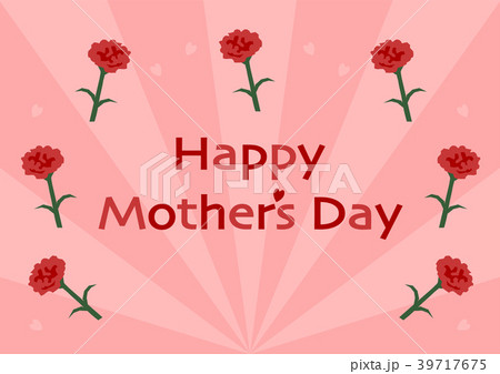 Happy Mother's Day 母の日 カーネーション イラスト 39717675